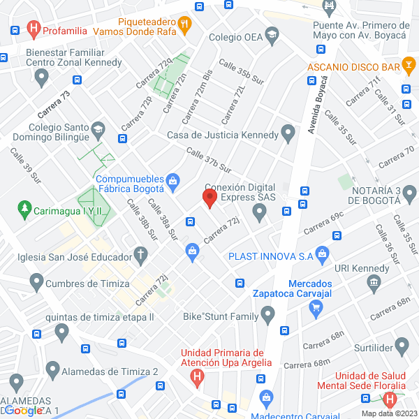 Mapa de Ordecol
