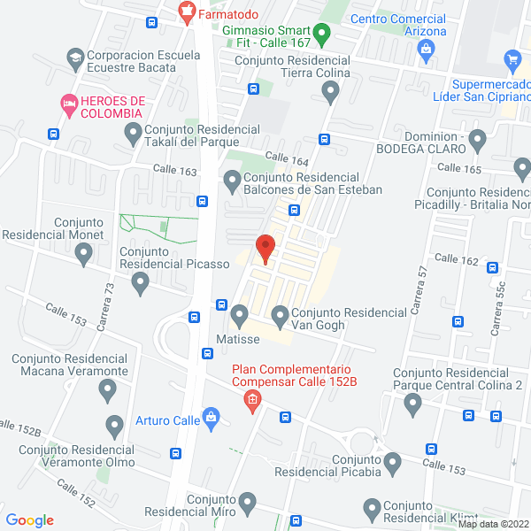 Mapa de Ortofigura De Colombia