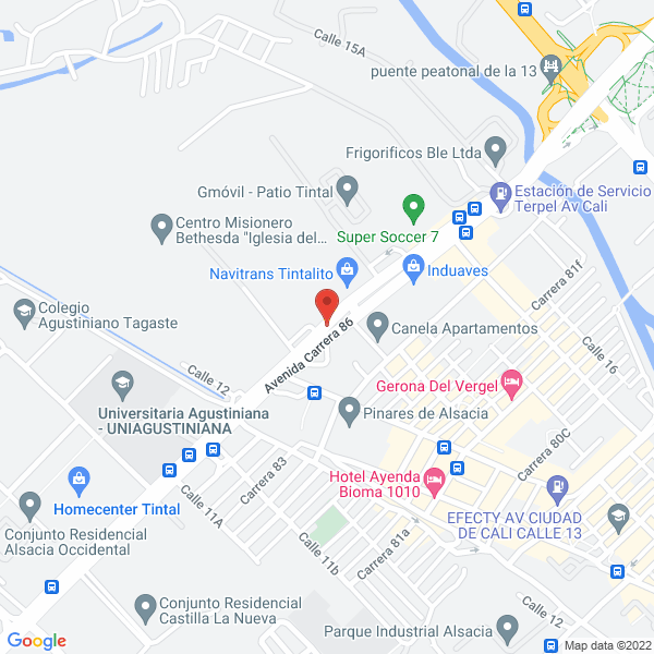 Mapa de Metalcenter S.A