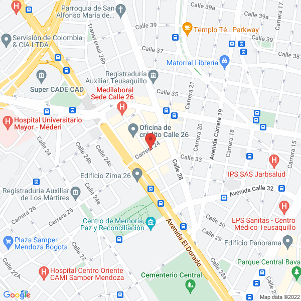 Mapa de Papelería Arti Ofi Ltda.
