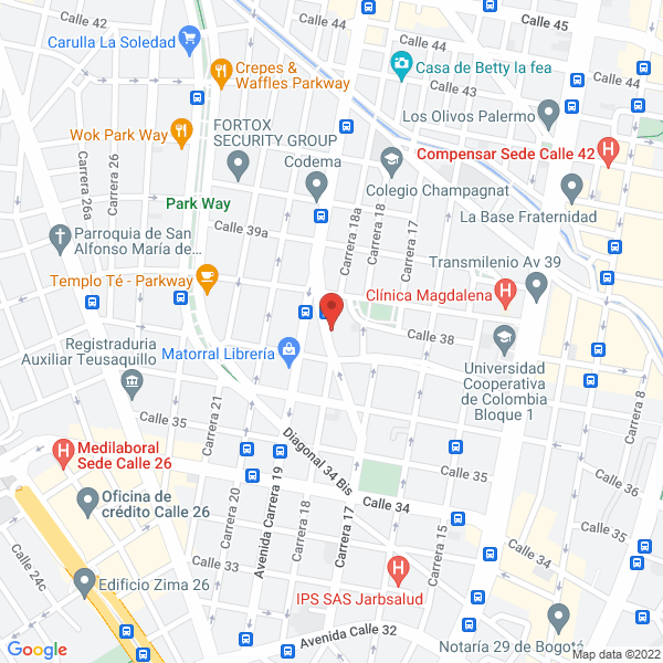 Mapa de Papelería Teusaquillo