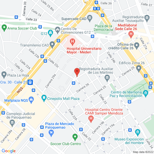 Mapa de Panaderia Sajonia