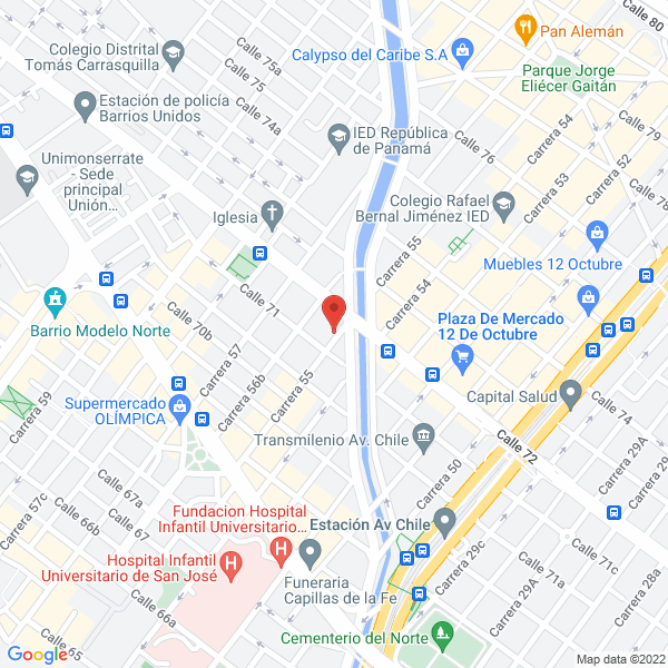 Mapa de A.H - Robins S.A.S.