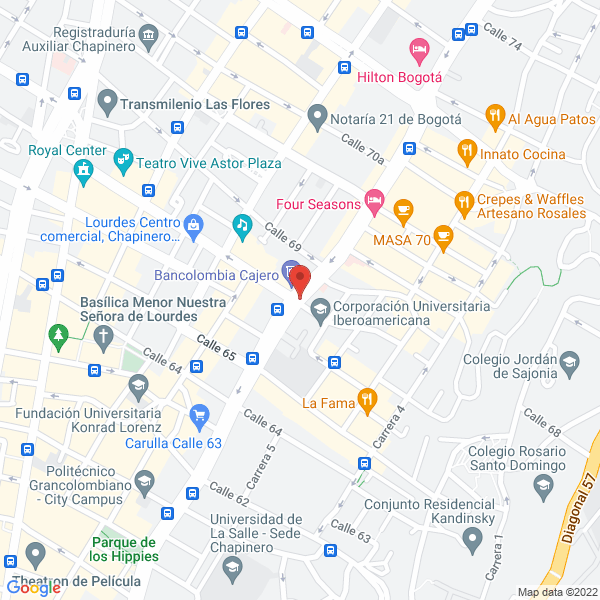 Mapa de 7 Seis 7 Comedor Café