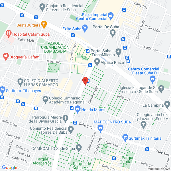 Mapa de E.F.G. Fresneda Odontología Especializada Ltda.