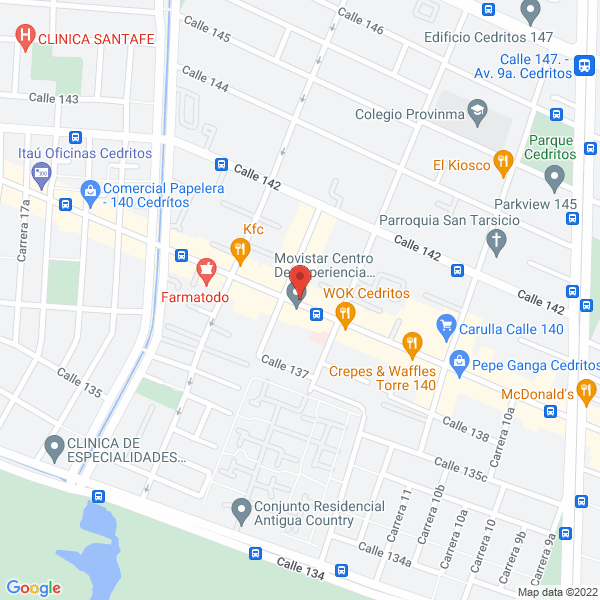 Mapa de A Cinco Ltda.