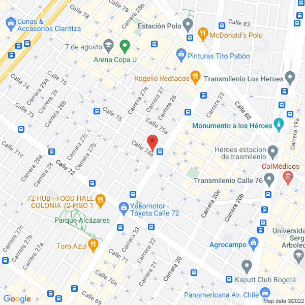 Mapa de Admiaseo Y Mantenimientos Ltda.