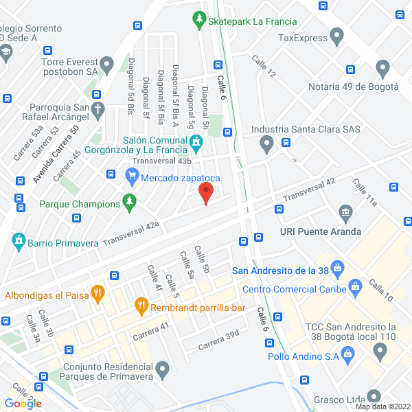 Mapa de Afacarga S.A.