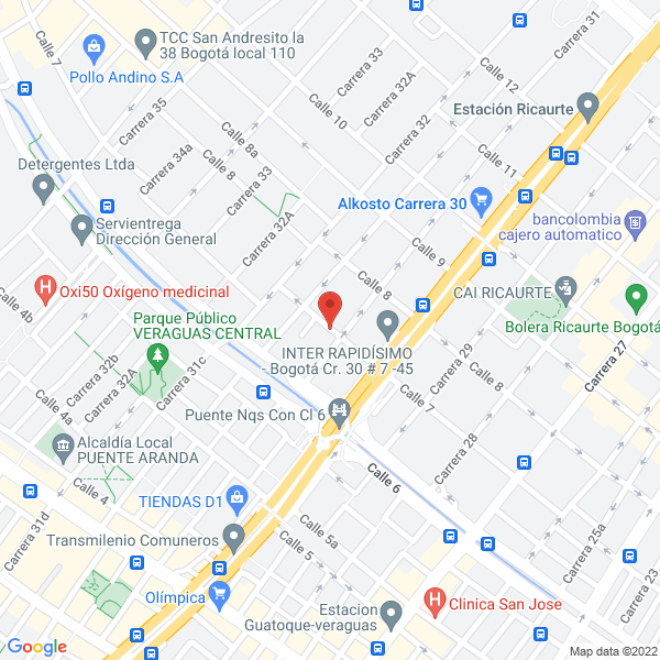 Mapa de Aforos Y Encomiendas Ltda.