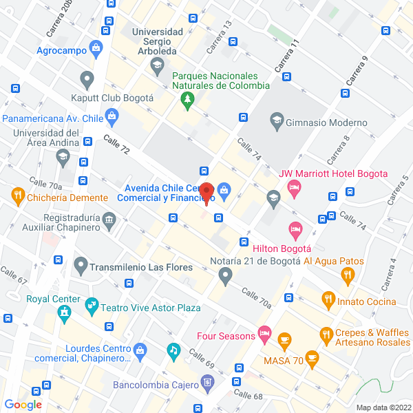 Mapa de Almacenadora Colombiana S.A.