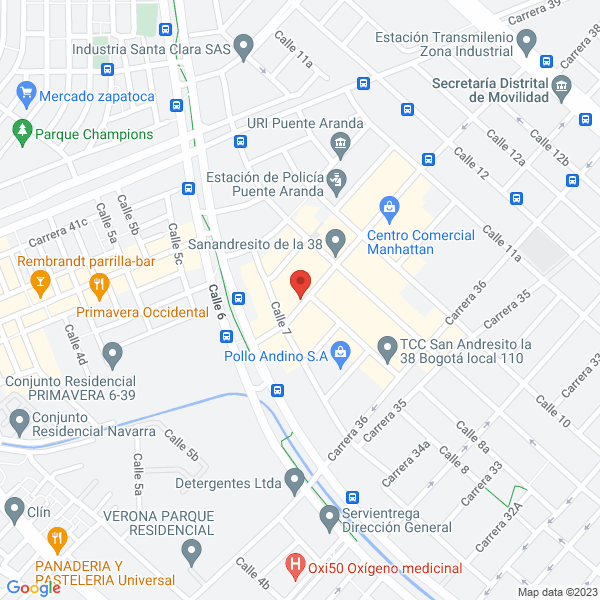 Mapa de Bodegas Y Almacenes Copropietarios Y Cìa. S.A.