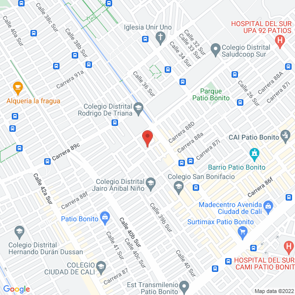 Mapa de Gerizim Casa Banquetes