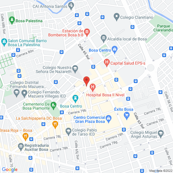 Mapa de Centro Óptico De Bosa