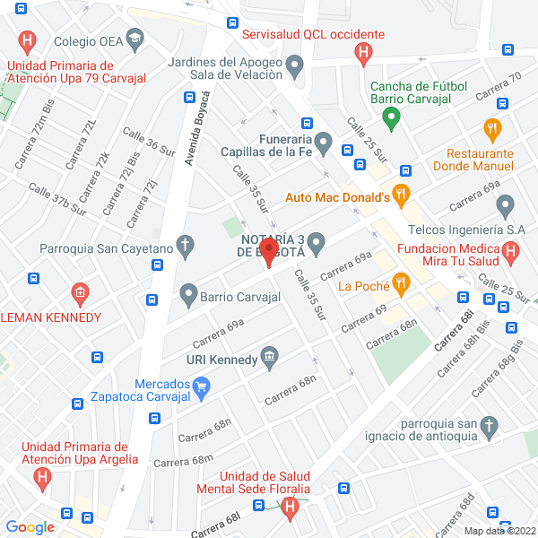 Mapa de Central De Oxicortes E.U.