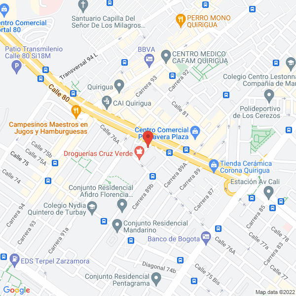 Mapa de Cargo Express R Calombia