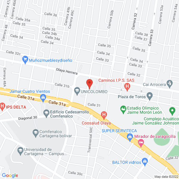 Map of Carrocerías Y Furgones Del Caribe