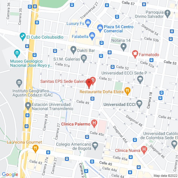 Mapa de Casa Central De Mantenimiento