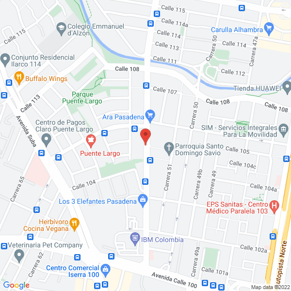 Mapa de Centro Poligráfico Colombiano Cpc