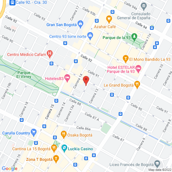 Mapa de Centro Tomatis Colombia Ltda.