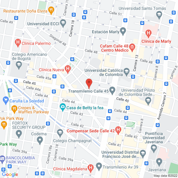 Mapa de Centro Médico Y De Acondicionamiento Físico Body Care Gym Ltda.