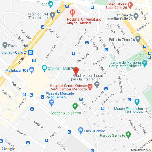 Mapa de Comercializadora Ferretera W Y M Ltda