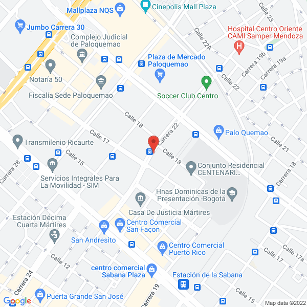 Mapa de Comercializadora J.M.