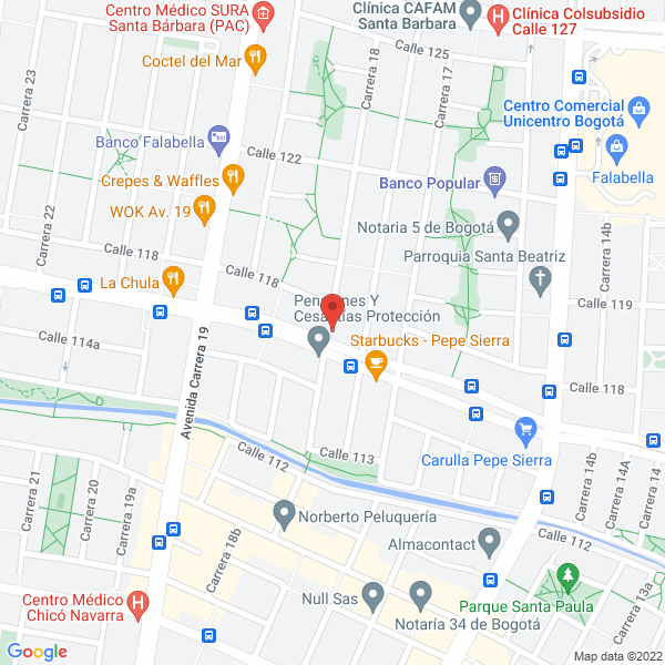 Mapa de Compañía De Proyectos Técnicos Cpt S.A.