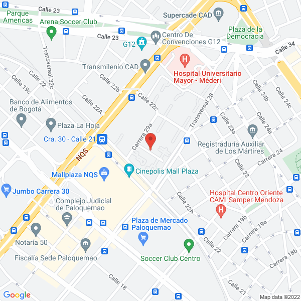 Mapa de Eventos Y Refrigerios Arte Gourmet Ltda.