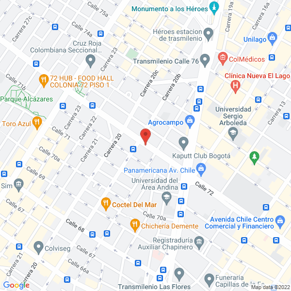 Mapa de Evolution Training System S.A.S