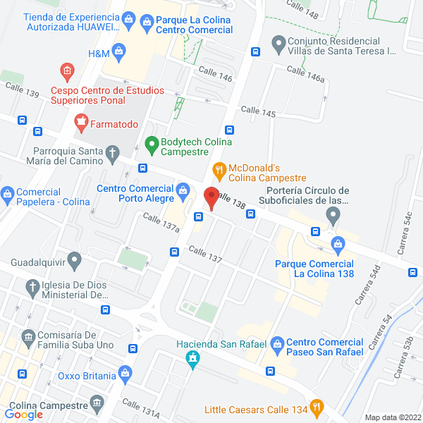 Mapa de Gimnasio Santa María De La Colina