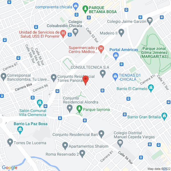 Mapa de Grúas Ismael Sandoval
