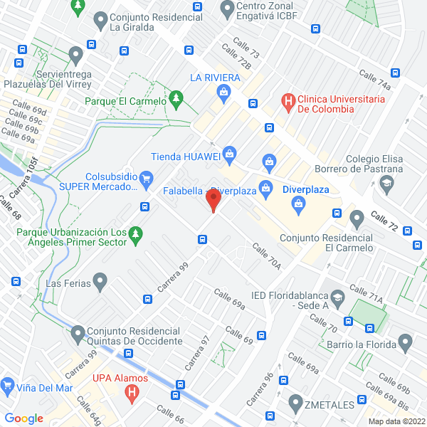 Mapa de Evolution Fitness S.A.S.