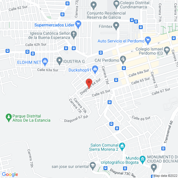Mapa de Instalaciones Y Cubiertas El Paisa S.A.S.