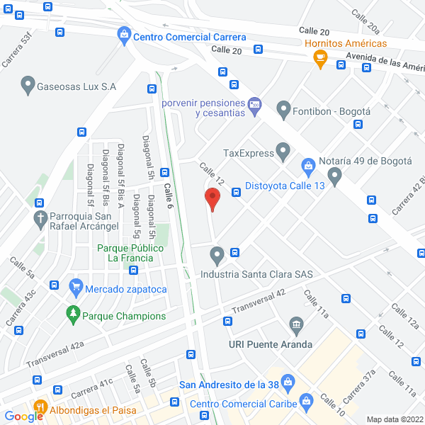 Mapa de Inteca Ltda.