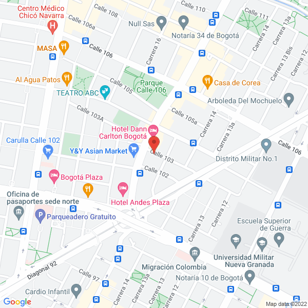 Mapa de Nirosoft Industries Sucursal Colombia