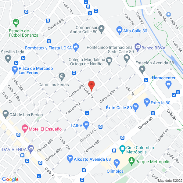 Mapa de Namaste Food S.A.S.