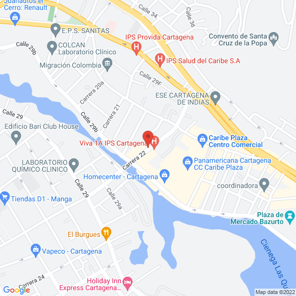 Map of Nefrologos Pediatras Del Caribe Ltda.