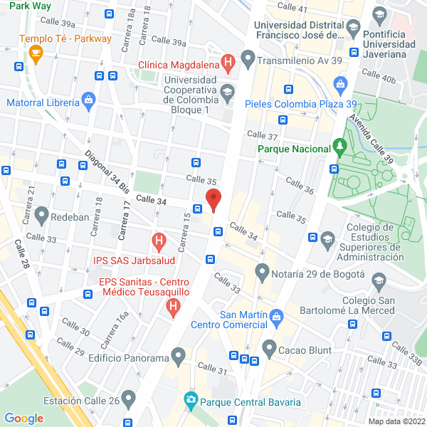Mapa de Ortopédica Teusaquillo