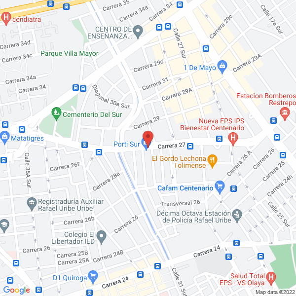 Mapa de Porti Sur