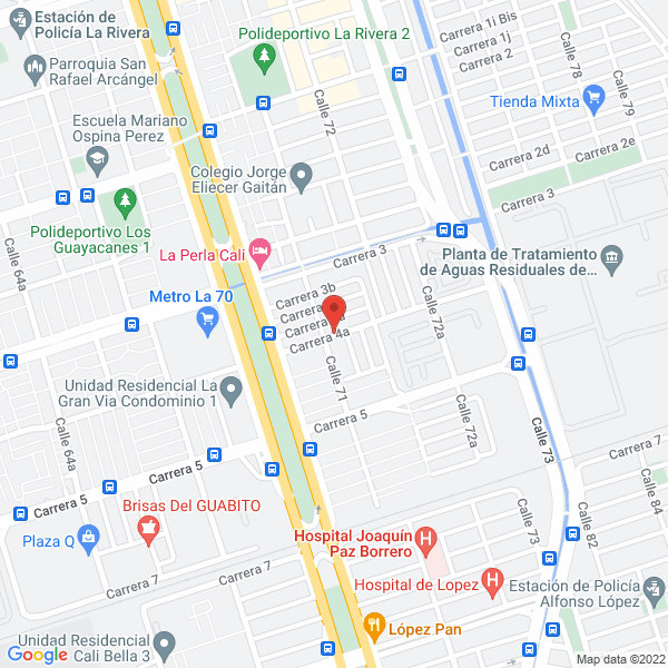 Mapa de Panaderia Arte Pan La 71