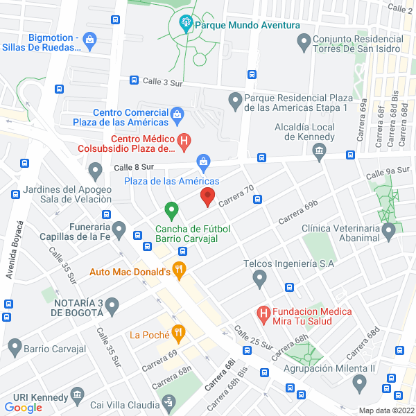Mapa de Procesadora De Cereales Alvarado S.A.S.