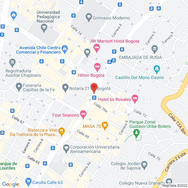 Mapa de Process Consultants Inc Sucursal Colombia