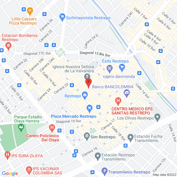 Mapa de Parqueadero Villamar