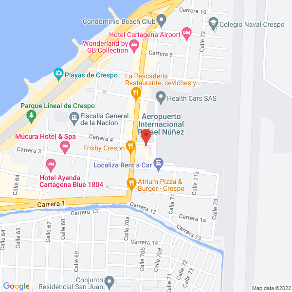 Map of Parqueaderos De La Costa S.A.