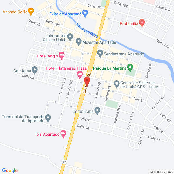 Map of Ortoclínicas De Urabá
