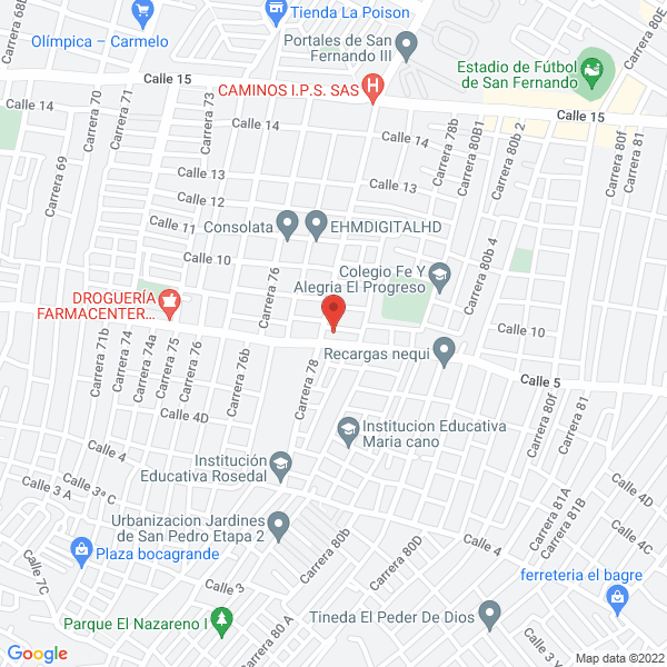 Map of Rapidomicilios El Pato
