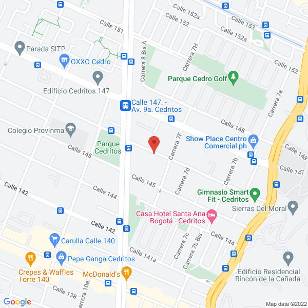 Mapa de Sys Accounting Sistemas Y Servicios Contables Y Financieros Ltda.