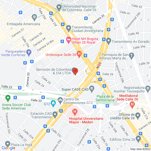 Mapa de Servisión De Colombia Y Cía. Ltda.