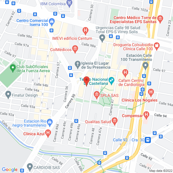 Mapa de Siett Cundinamarca