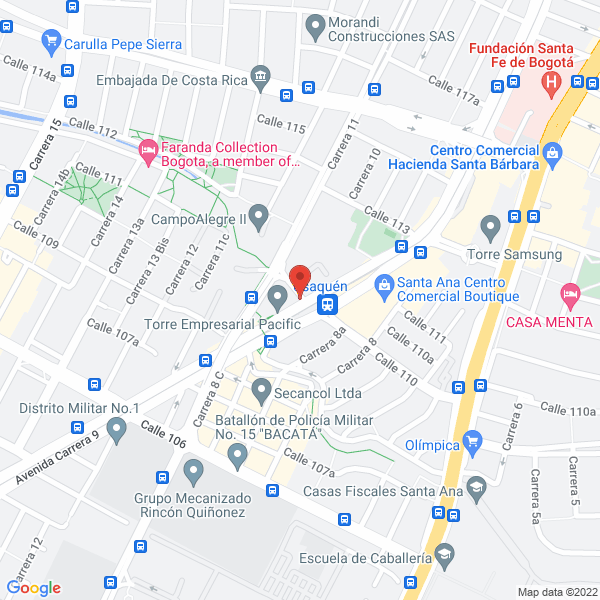 Mapa de Estructuras Metálicas Proacero S.A.S.